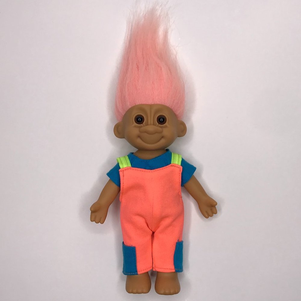 2/$10 Vintage Russ Berrie Boppin Travis 7" Troll Doll